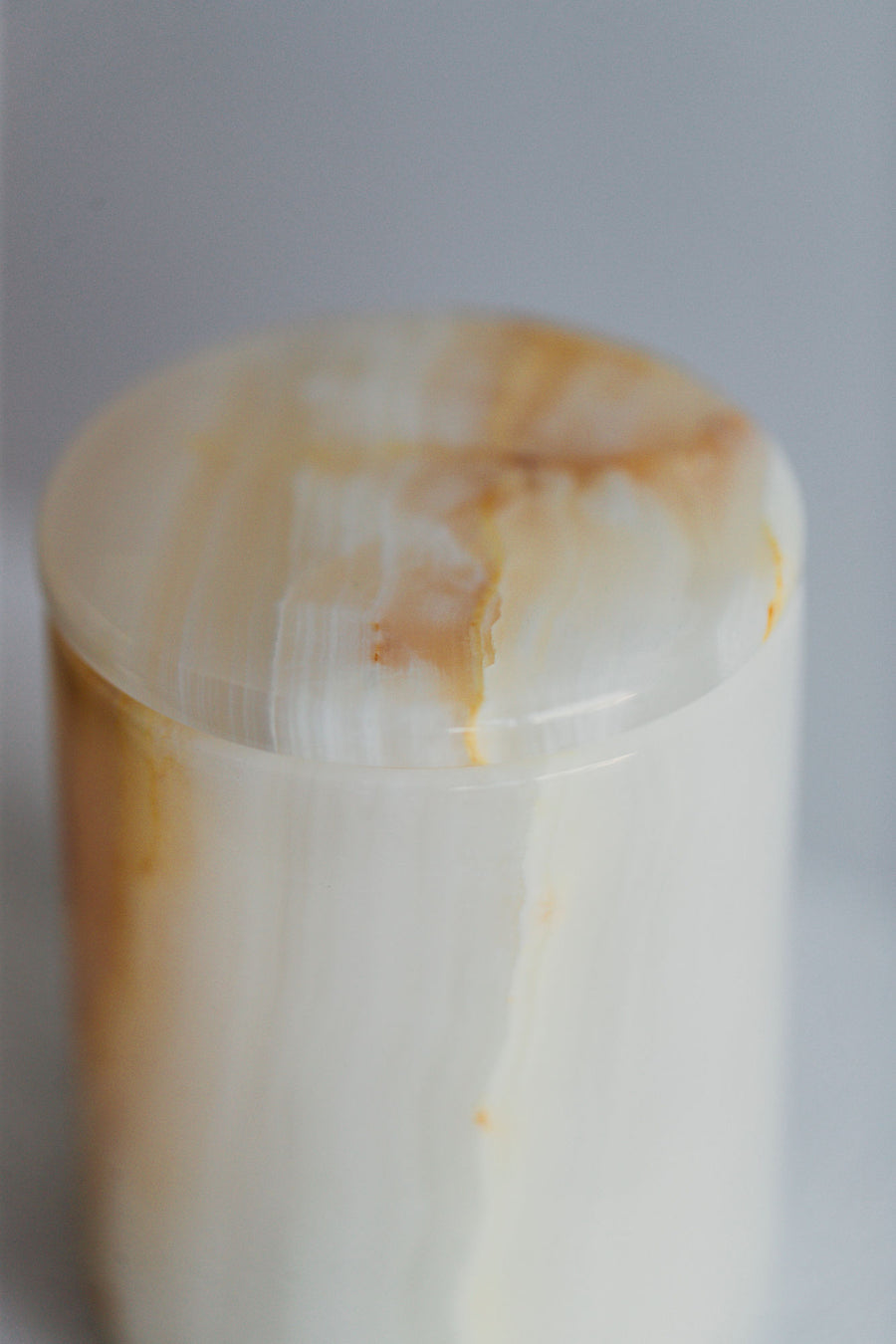 Amida White Onyx Candle Holder